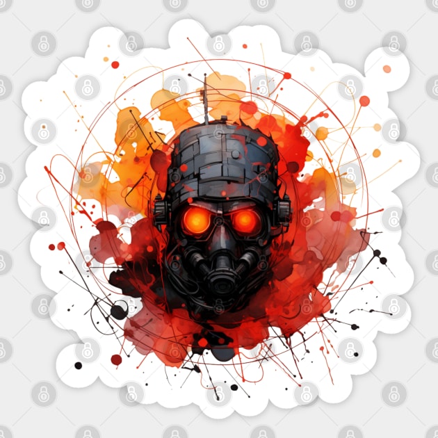 Futuristic Science Fiction Insurgent Watercolor Sticker by Nightarcade